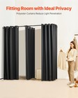 Fitting Room Portable Dressing Room 79 X 39 X 79 In Privacy Space  black 