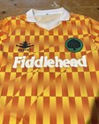 Fiddlehead Short Sleeve Collared Rfc Rugby Football Club Jersey Orange Yellow S
