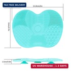 2 Pcs Silicone Make Up Brush Cleaning Mat  Makeup Brush Cleaner Mats  Cosmetic C