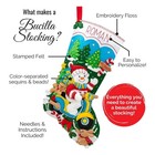 Bucilla Grilling Santa Felt Applique Stocking Kit  18 In