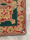 Vintage Artisan Handmade Woven Kashmiri Embroidery Floral Rug Carpet 40x40 Cm