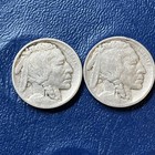 Lot Of  2  1913 Type 1  2 Indian Head Buffalo Nickels