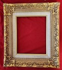 Antique Victorian Wood Gold Frame Plaster Gesso Scroll 21x28   fits 16x14 Inches 