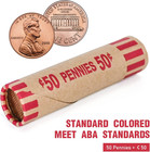 100 Pcs Preformed Coin Wrappers Rolls-pennies