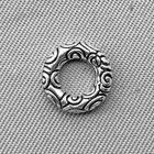 Decorative Ring Spacer Beads 8mm Antique Silver Plated Alloy Q30 Per Pkg