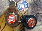 New Rare Vintage 1970s Mazda Rx-7 Car Leather Key Chain Ring Fob Nos