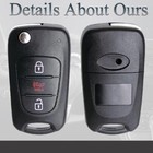 Key Fob Shell Case Replacement Fits For Kia Soul Sportage 2010-2013   Kia Rio 