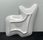 Draper James French Bulldog Trinket Jewelry Dish White Dog Blue Collar 4 25x4 5   