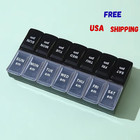 Weekly Pill Organizer Am Pm 7 Day Medicine Box Case Portable Tablet Holder Usa