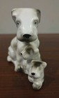 Vintage Ceramic Three Dog Figurine Made In Japan