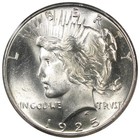 1925 Peace Dollar Pcgs Ms62 Uncirculated Flashy Coin  1