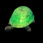 Turtle Lamp Glass Metal Night Light Green Shell Bronze Base Tested Works Vintage