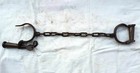 Vintage Old Antique Iron Handcrafted Heavy Chain Leg Cuffs Lock Key Handcuff