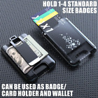 Badge Holder  Id Card Holder With Metal Clip - Durable Polycarbonate  holds 1 To