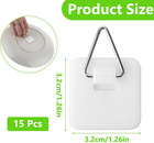15 Pack Invisible Plate Hangers For Wall Display - Strong Adhesive  Compact Desi