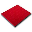1 Wholesale Glass Top Lid Red 36 Ring Display Portable Sales Storage Box Case