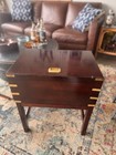 Beautiful Mahogany Silver Chest W  Brass Accents Vintage Antique Style Storage