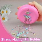 Magnetic Pin Cushion W  100pcs Butterfly Head Straight Pins Bobby Pin Holder