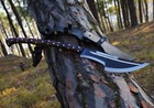Ubr Custom Handmade High Carbon Steel Hunting Machete With Leather Sheath