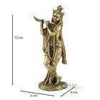 Brass Hindu God Lord Handcrafted Standing Krishna Statue Idol Figurine