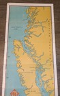 Original Alaska Steamship Company Fold Out Color Route Map The Alaska Line