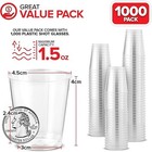 1000 Plastic Shot Glasses - 1 5 Oz Disposable Cups - 1 5 Ounce Shot Glasses - Id