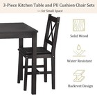 Small Dining Table Set 3 Piece Wood Dinning Room Table Set For 2  Square