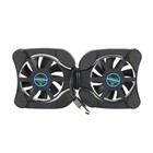 Slim 2-fan Laptop Cooler Pad 28cfm Adjustable Foldable Arms For 7 -15  Notebook