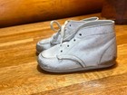 Vintage White Leather Baby Shoes