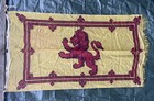 Vintage Royal Banner Of Scotland Lion Rampant Flag 1940s Linen 5 8  X3    Rope   T
