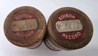 2x Edison Gold Moulded Cylinder Records  one Cylinder Missing 