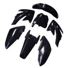 Abs Plastic Body Kit Seat Fuel Tank Hardware For Dirt Bikes 70cc-160cc Black