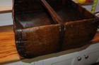 Antique Chinese   Japanese  Wood Rice Basket W  Metal Trim Vintage Asian Antique