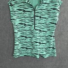 Jamie Sadock Golf Tank Top Sleeveless Shirt Half Zip Green Women s Size Medium