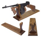 Stand For The Submachine Thompson  tommy Gun  - Natural Wood  walnut 
