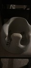 Bumbo Baby Booster Floor Seat Chair With Safety Harness Straps  White