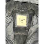 Abercrombie Kids Hooded Bomber Jacket Boys 5 6 Navy Blue Faux Fur Lined Euc