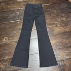 Frame Jeans Sz 1  25-29  Jet Set Flare Pull On  Stretch High Rise Black