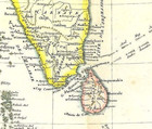 India Sri Lanka Maldives Map By Bonne  Engraved Hand Color 1783