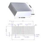Aluminium Heat Sink Radiator Cooling Fin Silver For Cpu Led Power 20 400x69x36mm