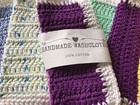 Handmade Set Of 2 Crochet Cotton Dish Cloths Or Wash Cloths 8 5x8 5 Inches  new 