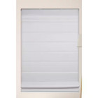 White Cordless Bottom Up Light Filtering With Backing Fabric Roman Shades 28 5 I