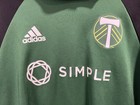 Portland Timbers Adidas Long Sleeve Mls Soccer Mock Neck Jersey Mens Medium