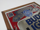 Rare 13x10  Vtg Bud Light Beer Framed Mirror Bar Sign Budweiser Licenced Product
