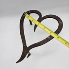 Antique Primitive 18th C Wrought Iron Trivet Heart Shape