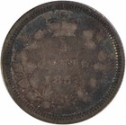 1858 Rp1 Canada 5 Cents Large Date Km2 F Uncertified  200