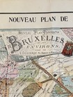1907 Brussels Belgium Map Large Color City Plan Bruxelles Antique Street Map