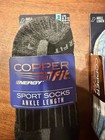Copper Fit Energy Sport Socks Ankle Length -l xl  6 Pairs Total  White And Black