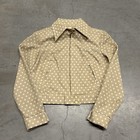 Vintage 70s Womens Polka Dot Leisure Suit Disco Flare Bell Bottoms 2 Piece Set