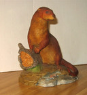 Vintage Porcelain Otter Figurine-abraham   Straus  Brooklyn New York